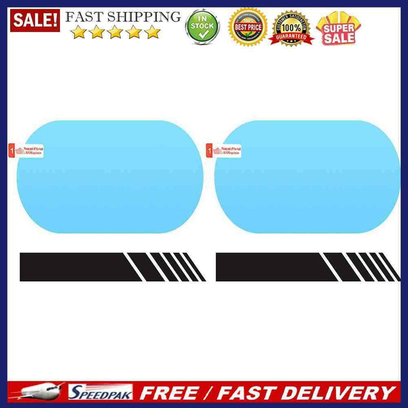 100x150mm Car Rearview Mirror Rainproof Films+Reflective Styling Decals Sti