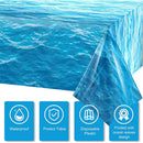 3pcs Ocean Print Tablecloth Table Cover Beach Pool Blanket Party Decoration