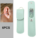 6pcs Ear Wax Picker Kit Health Care Curette Earpick Household Tool (Green) Newly