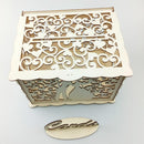 Wooden DIY Hollowed Wedding Cards Storage Box Invitation Letter Holder Contai