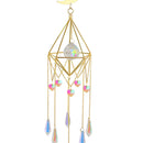 #A Crystal Moon Star Design Pendant Diamond Prisms Hanging Rainbow Curtain Penda