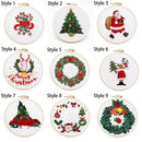 Handmade Christmas Embroidery Merry Christmas Cross Stitch Kit Embroidery Hoop
