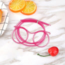 Novelty Eyeglasses Drinking Straw for Kids Birthday Party Supplies (Pink) Newly