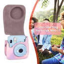 PU Leather Camera Case Protector for Instax Mini 11 9 8+ 8 (Aurora Pink) Newly