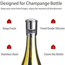 Steel Sparkling Champagne Bottle Sealer Saver Wine Champagne Stopper.