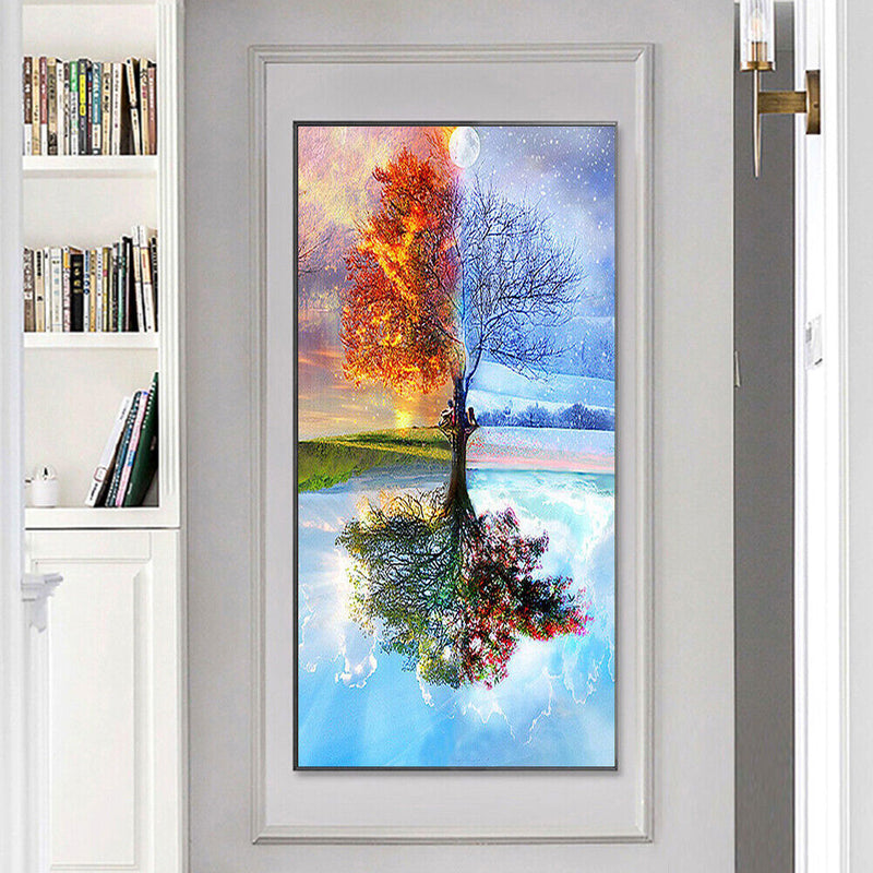 Tree 5D DIY Full Round Drill Diamond Painting Rhinestones Embroidery Kits Craft