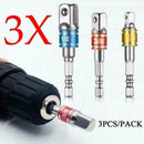 3pcs/set Drill Bit Socket Adapter High Carbon Steel X4S2 N7I6