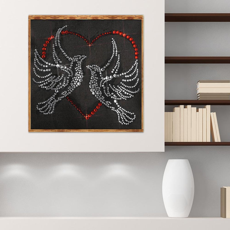 5D DIY Fluorescent Diamond Painting Pigeon Cross Stitch Embroidery Mosaic