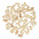 Mixed Decoration Wooden Craft Mushroom Squirrel Leaves Shape Scrapbooking