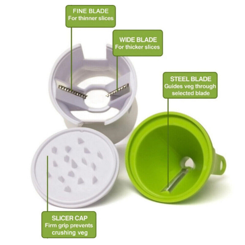 Spiral Funnel Vegetable Slicer with Stainless Steel  Brush