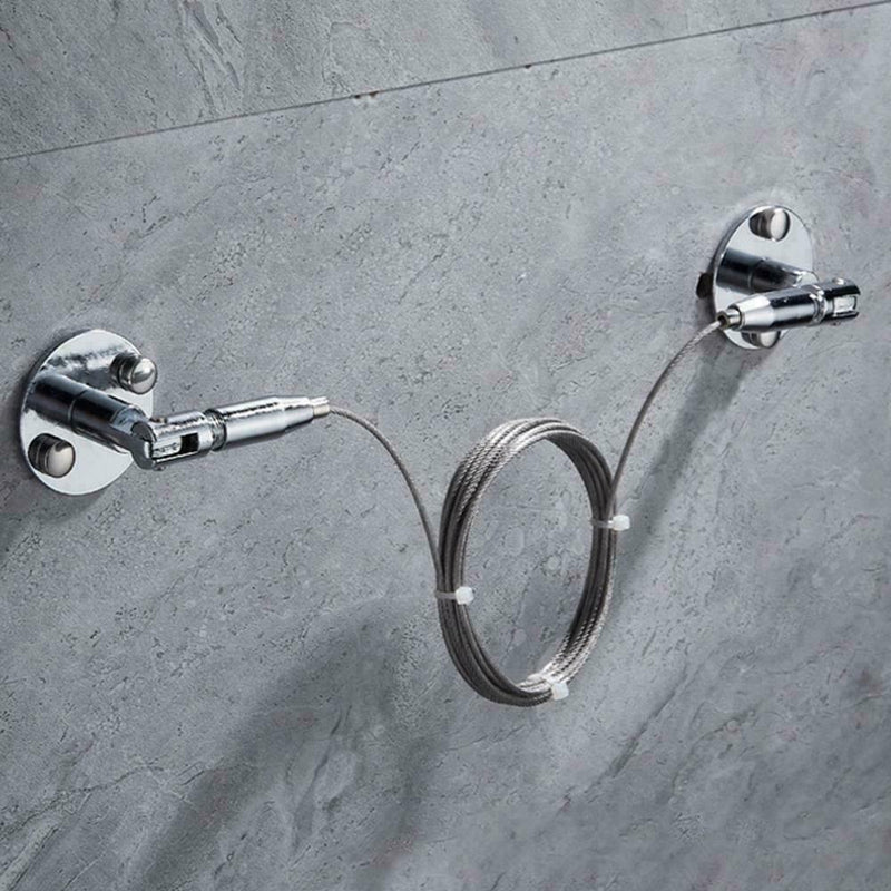 Wall Mounted Laundry Line Rope Clothes Rack Drying H Retractable Wire F1X7