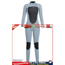 3mm Neoprene Wetsuit Women Back Zipper Full Diving Suits (Light Grey S) Newly