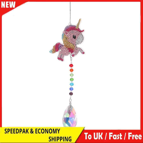 5D Diamond Painting Hanging Wind Chime Home Bedroom Party Rainbow Art Decoration