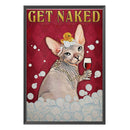 11CT Full Cross Stitch Bathing Cat Stamped DIY Cotton Thread Animal Needlework
