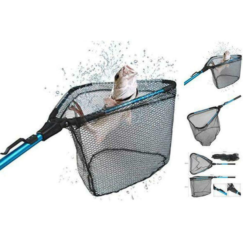 Fishing Net Fish Landing Net, Foldable Collapsible Pole Telescopic M2H3