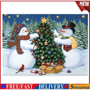 Snowman Christmas Tree DIY Full Drill Round Diamond Painting Embroidery Kit