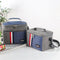 Portable Thermal Stripe Waterproof Aluminum Foil Insulated Lunch Bag (Blue)