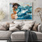 Girl and Dolphin Oil Paint By Numbers DIY Acrylic Painting on Canvas Drawing Kit