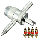 4pcs 4 Way Car Tyre Valve Repair Tool Tire Stem Core Installer Z1X1 F9I1 A1A5
