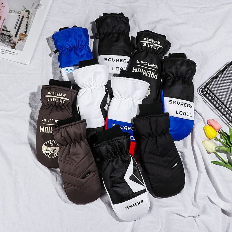 Winter Must Windproof Waterproof Ski Gloves Long-sleeved Mitten Snow Snowboard