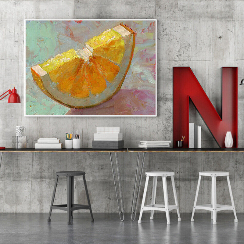 Handmade DIY Hand Painted Paint By Numbers Oil Canvas Pictures Fruit Orange Kit