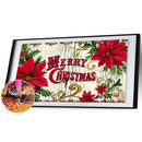 5D Full Round Drill Drawing Picture Christmas Flower Diamond Painting Room De