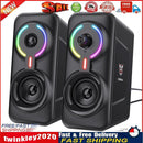 2pcs ONIKUMA L6 Gaming Wired LED Speaker Bluetooth-Compatible Stereo Kit Newly