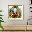Full Embroidery Printed Father Mother DIY Cross Stitch Kits 11CT Needlework Set