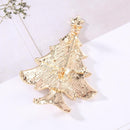 Fashion Cute Christmas Tree Star Crystal Women Charm Brooch Pin Jewelry Gifts~