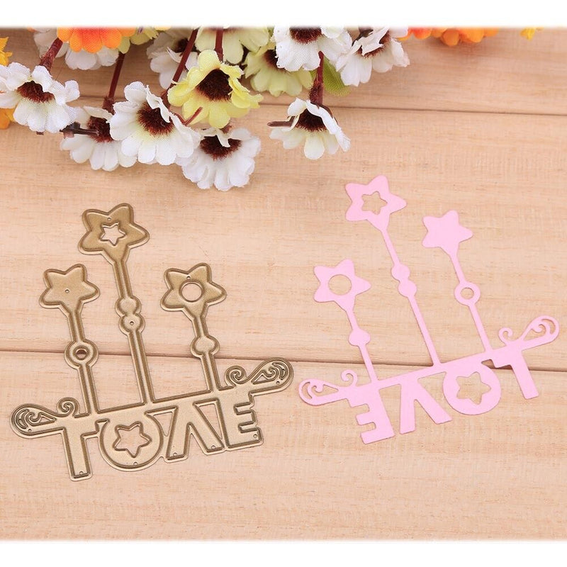 LOVE Pattern Embossing Cutting Dies Stencils DIY Art Scrapbooking Card Tool