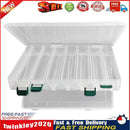 Double Sided 14 Compartments Fishing Tackle Boxes Fishing Lure Organizer Newly
