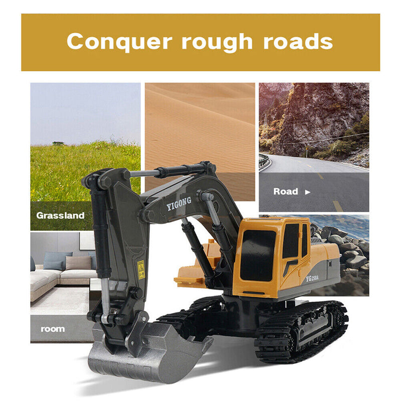 1/24 6CH RC Excavator Toys Remote Control Engineering Car Electric Trucks Newly