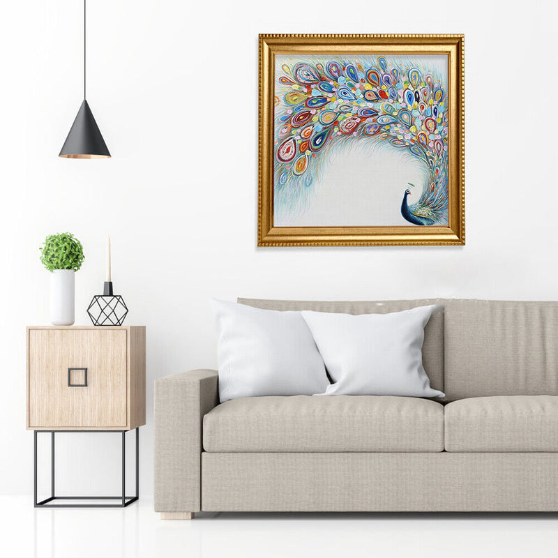 5D DIY Full Drill Diamond Painting Peafowl Cross Stitch Mosaic Craft Decor Kit