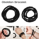 Lovers Hand String Dragon Phoenix Obsidian Bracelet Black Bead Wristbands