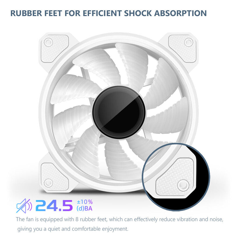 COOLMOON Cooler Silent 4Pin PWM 5V 3Pin ARGB Aura Sync Computer Case Cooling Fan