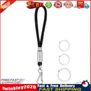 Anti Lost Keychain Lanyard with Key Rings Parachute Cord Carabiner (Black) Newly