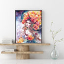 Oil Paint By Numbers Painting Girl Coloring Picture Digital