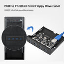 DIY PCI Express Riser 5Gbps PCI-E 1X to USB 3.0 PC Front Panel 4 Port USB HUB