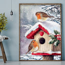 5D DIY Christmas Snow Bird Full Round Diamond Painting Home Decor (sz1189) Newly