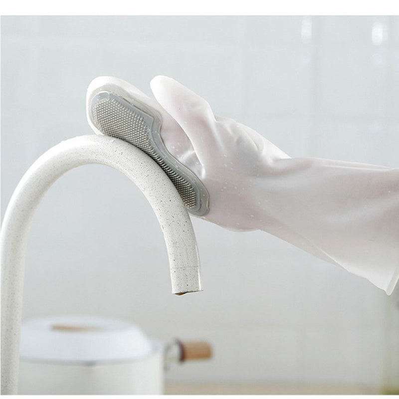 Waterproof Cleaning Tool Silicone Household Gloves Dishwashing Gloves Brushes