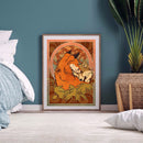 Hand Painted Oil Paint by Numbers DIY Hugging Fox Drawing Wall Decoration Gift