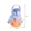 1.3L Large-capacity Water Bottle Outdoor Sports Gradient Cup (Blue Orange) Newly