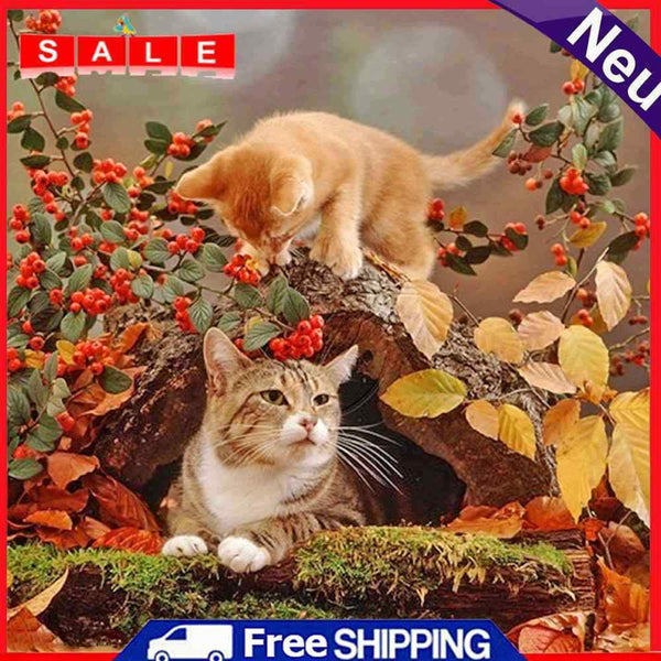 5D DIY Full Drill Diamond Painting Cat Embroidery Mosaic Kits Home Wall Art