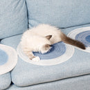 Cat Scratch Board Ramie Grinding Claw Care Mat Pet Scratcher Paw Pad (Blue)