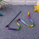 Cat Toys Funny Colorful Teasing Wand Stick Pet Cats Dogs Interactive Teaser