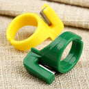 3PCS Plastic Thimble Sewing Ring Thread Cutter Finger Blade Needle Craft Tool