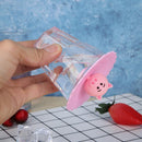 Silicone Stretch Heat-resistant Dust-proof Cup Lids Bowl Cover (Pink Pig) Newly