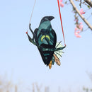 Window Hanging Crow Witch Ornament Stained Glass Home Wall Garden Decor Newly