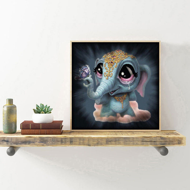 Diamond Painting 5D DIY Calf Elephant Full Round Drill Rhinestone Picture