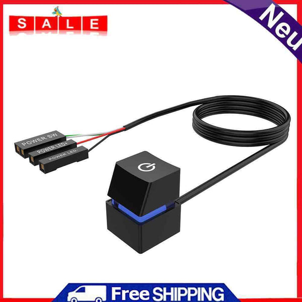Colorful LED Computer Desktop Switch PC Motherboard External Power On/Off Button